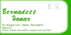 bernadett hamar business card